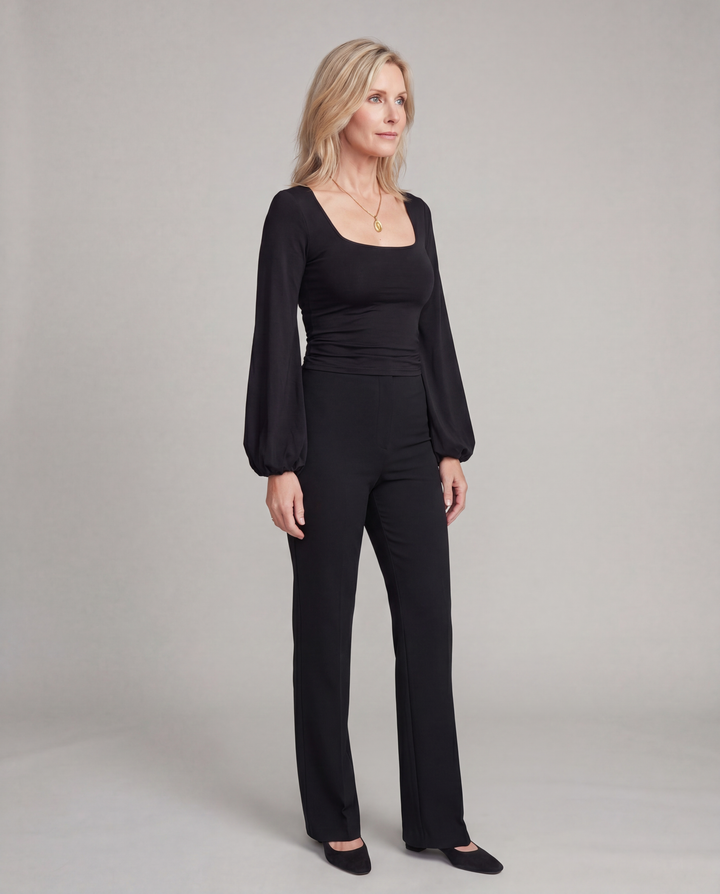Alexa - Puff Sleeve Square Neck Blouse
