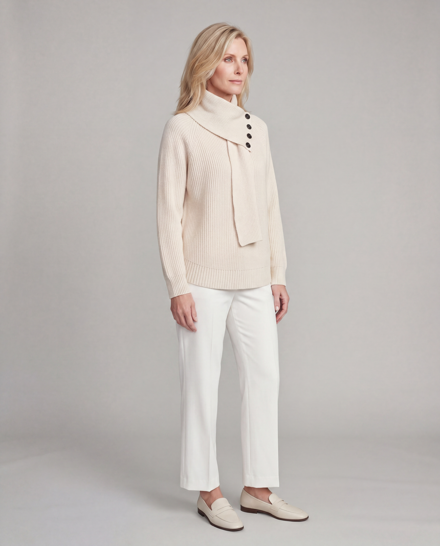 Arielle | Cozy Scarf-Neck Sweater