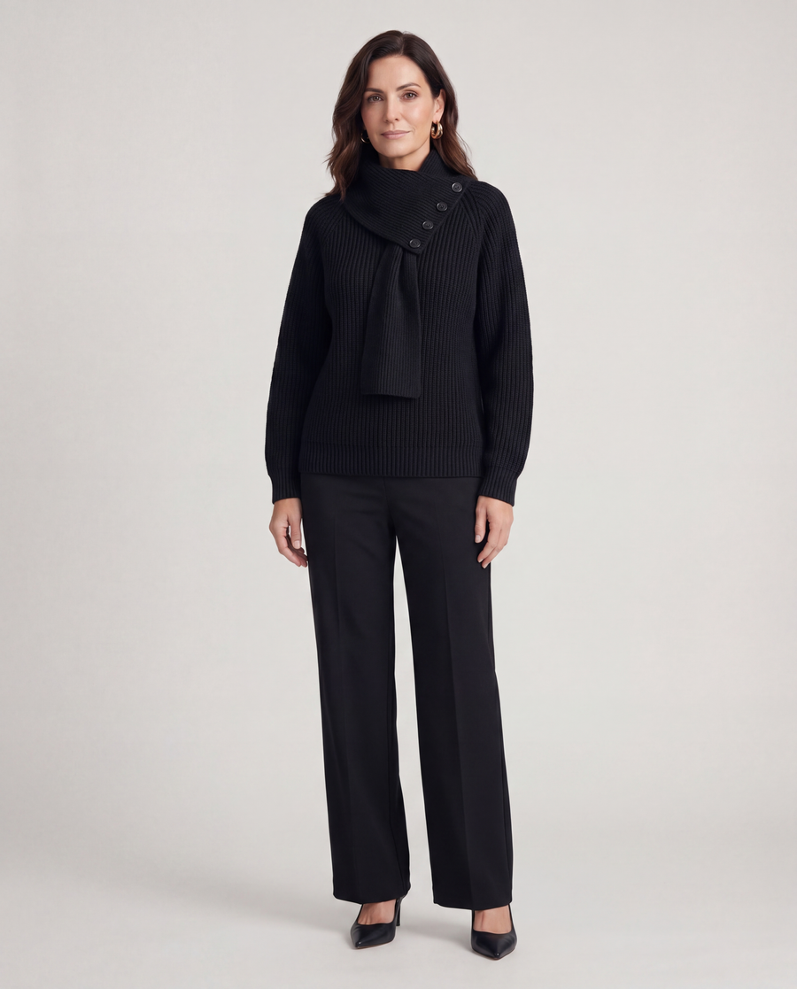 Arielle | Cozy Scarf-Neck Sweater