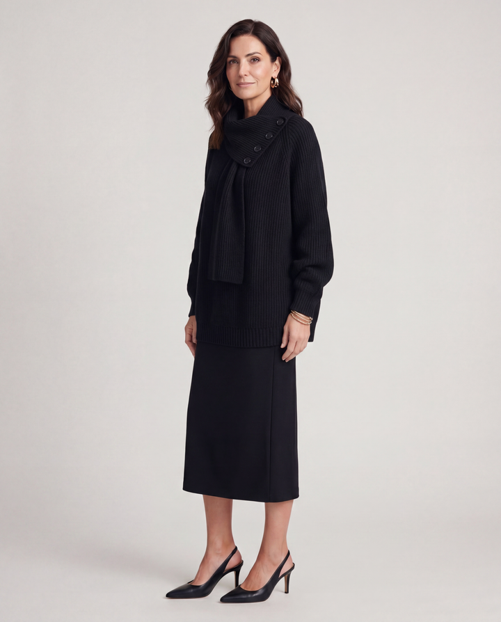 Arielle | Cozy Scarf-Neck Sweater