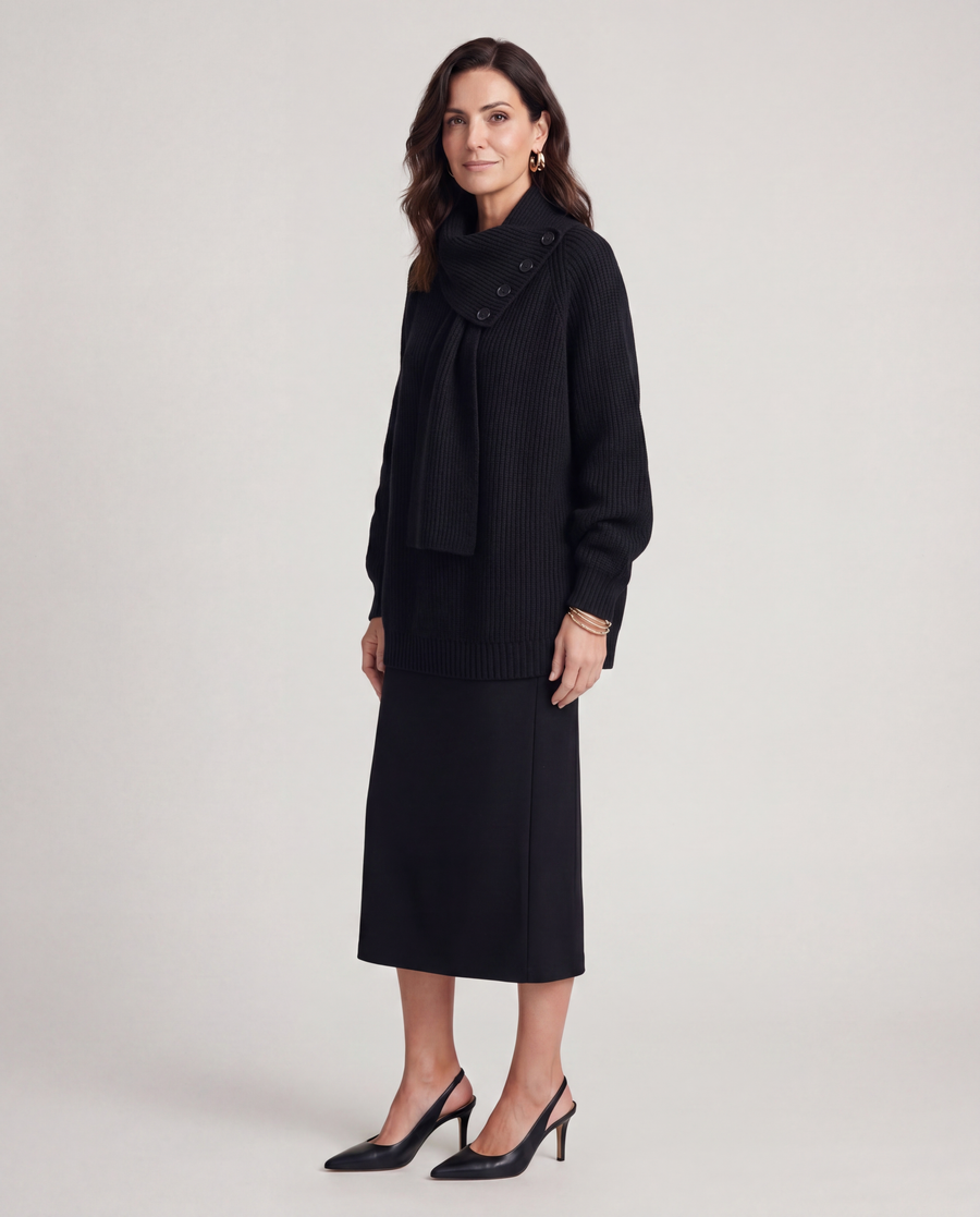 Arielle | Cozy Scarf-Neck Sweater