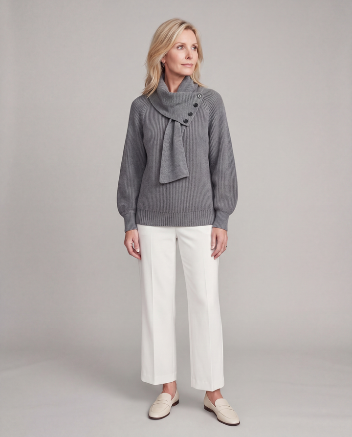Arielle | Cozy Scarf-Neck Sweater