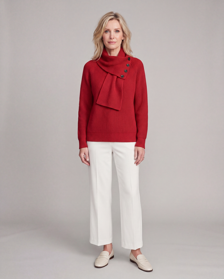 Arielle | Cozy Scarf-Neck Sweater