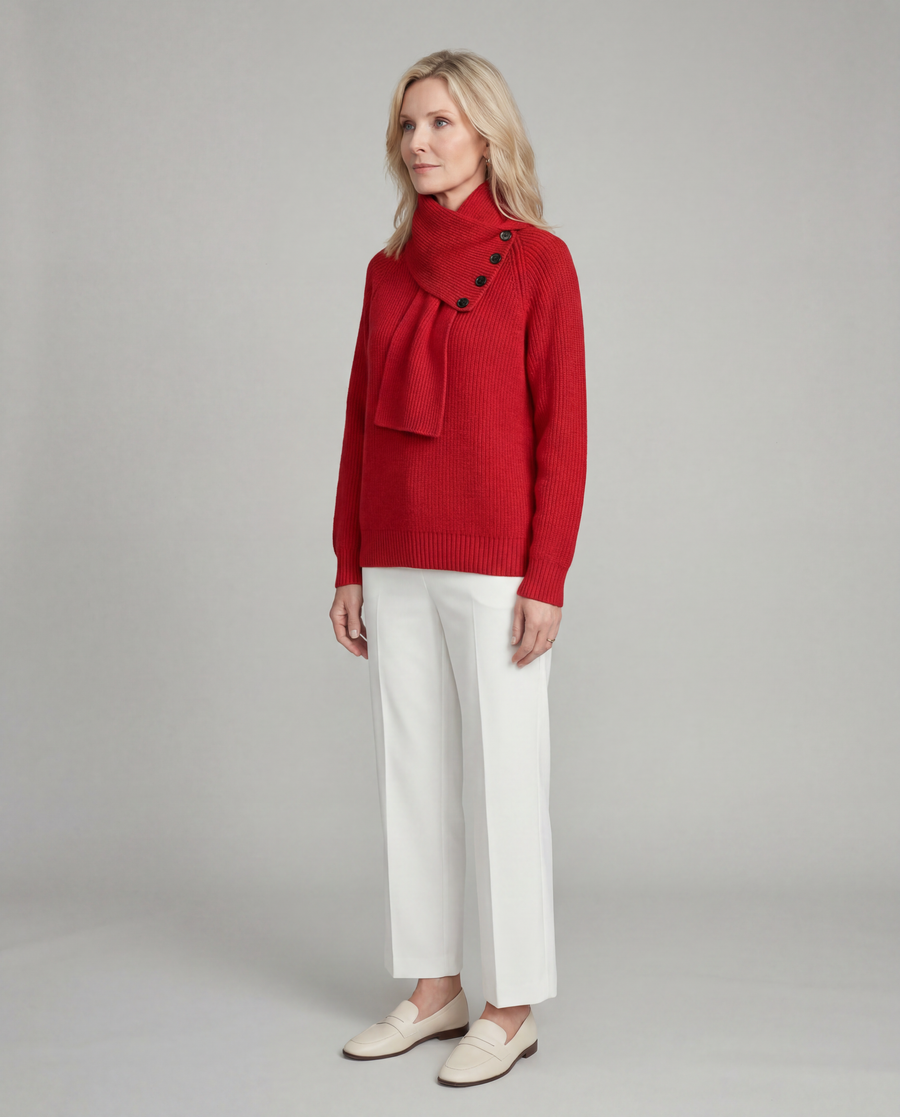 Arielle | Cozy Scarf-Neck Sweater