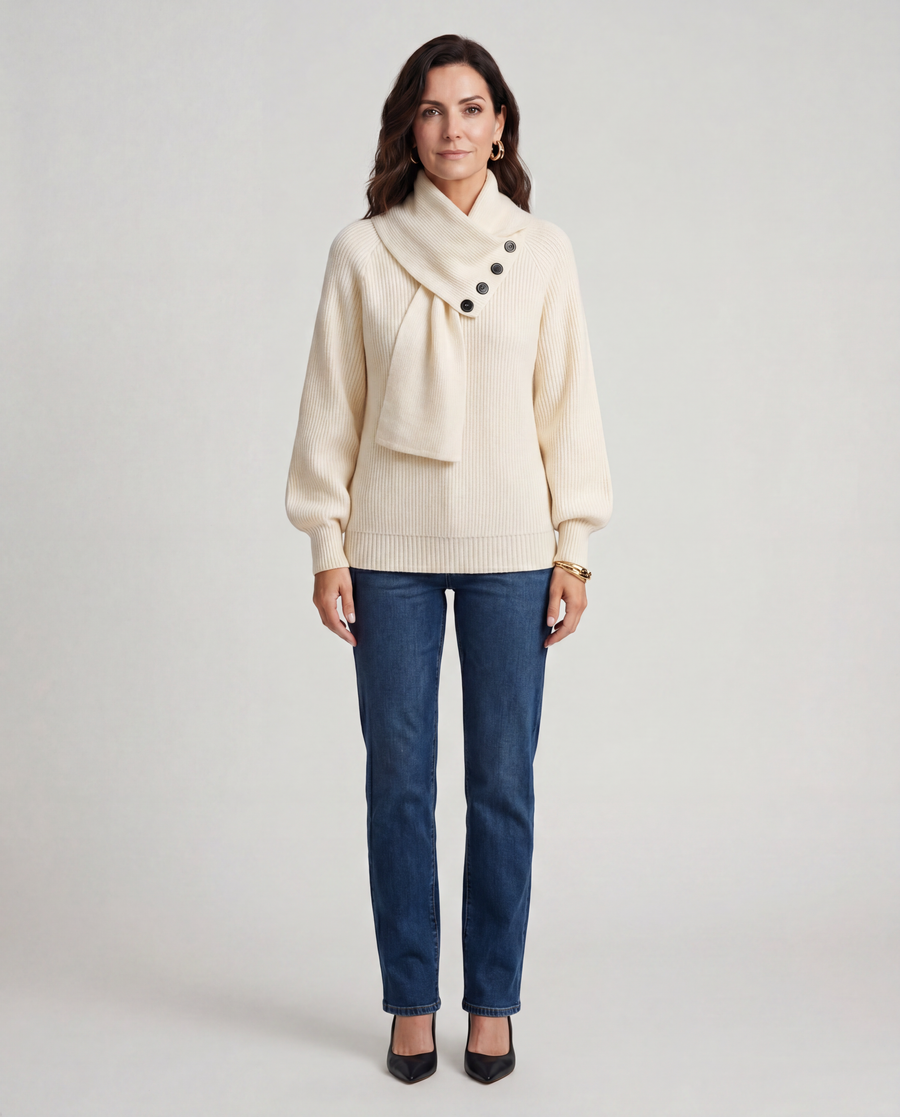 Arielle | Cozy Scarf-Neck Sweater