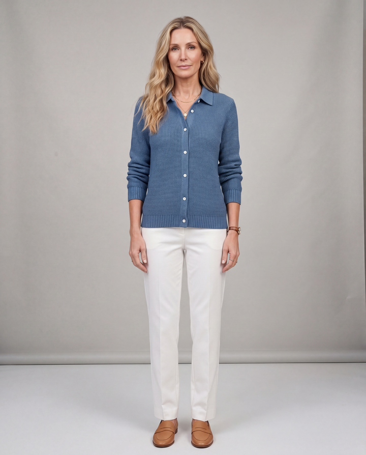 Elaine | Classic Knit Button Cardigan