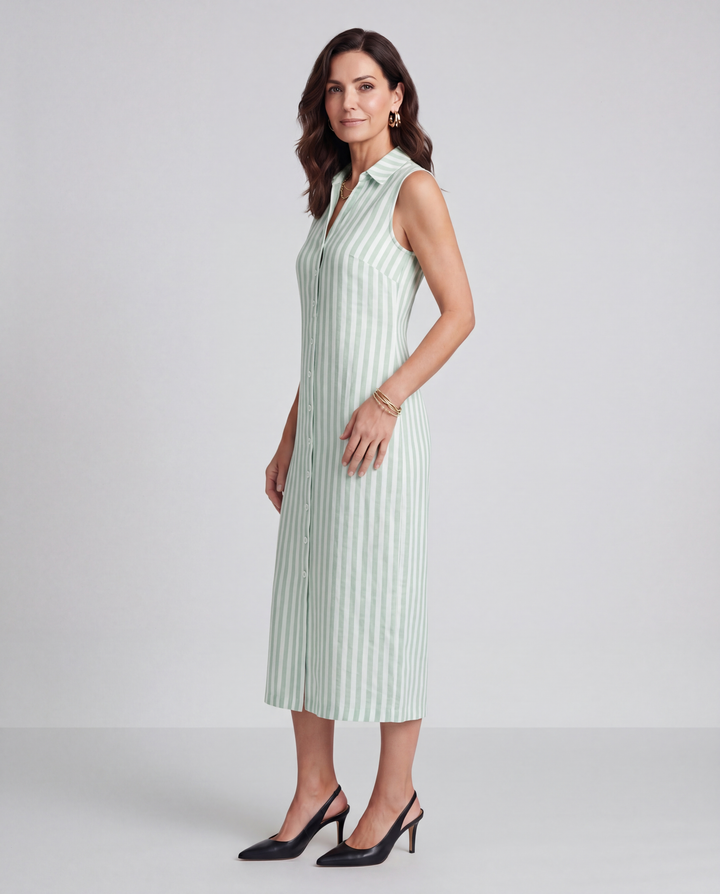 Lana | Elegant Striped Shirt Dress