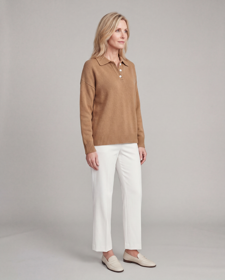 Nova | Soft Knit Polo Sweater
