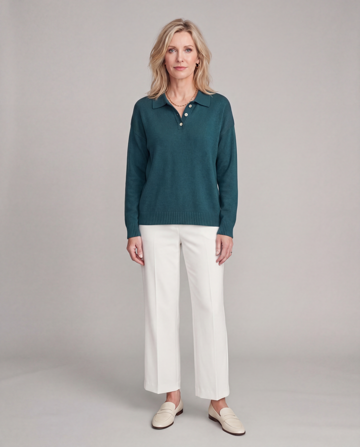 Nova | Soft Knit Polo Sweater