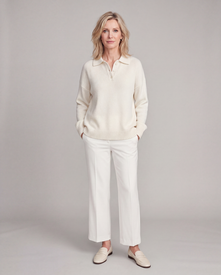 Nova | Soft Knit Polo Sweater