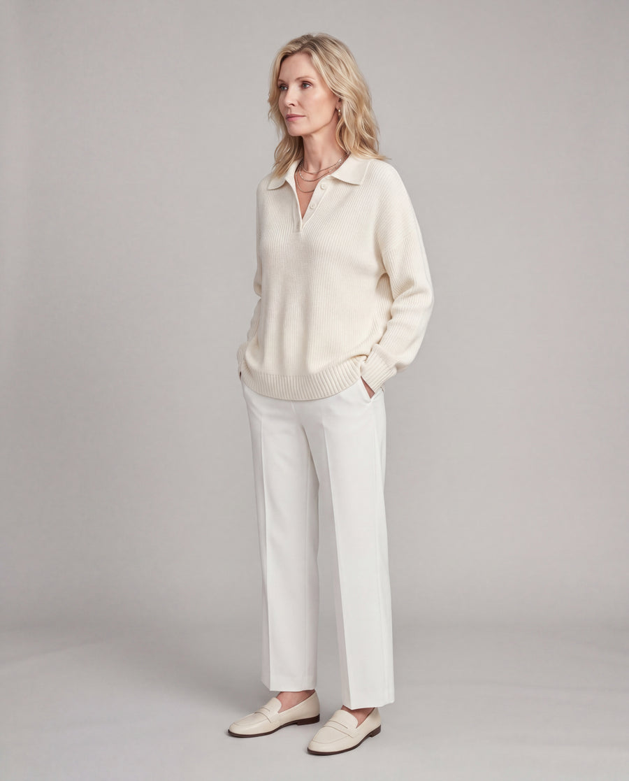 Nova | Soft Knit Polo Sweater